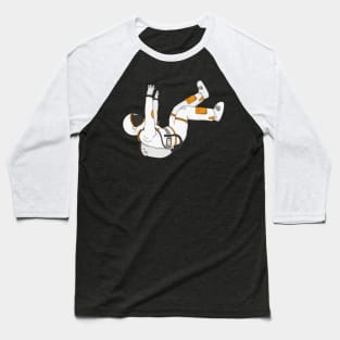 Astronaut Falling Illustration Baseball T-Shirt